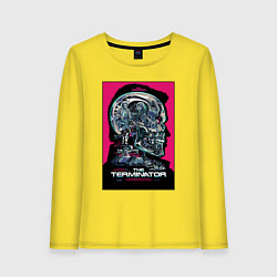 Лонгслив хлопковый женский Terminator 1, цвет: желтый