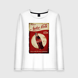 Лонгслив хлопковый женский Nuka cola price, цвет: белый