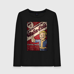 Лонгслив хлопковый женский Vault boy - nuclear cola, цвет: черный