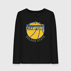 Лонгслив хлопковый женский Champions Golden State, цвет: черный