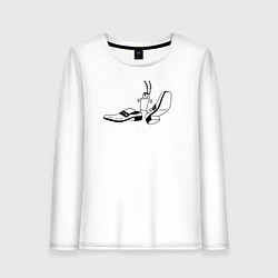 Женский лонгслив Бархатные тяги мем с Планктоном из мультика