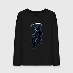 Лонгслив хлопковый женский Grim reaper, цвет: черный