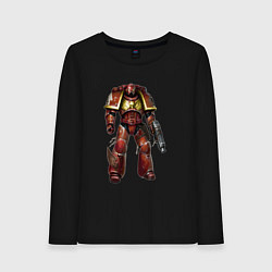 Лонгслив хлопковый женский Астартес кровавый ангел, цвет: черный