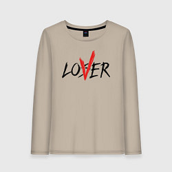 Лонгслив хлопковый женский Loser lover, цвет: миндальный