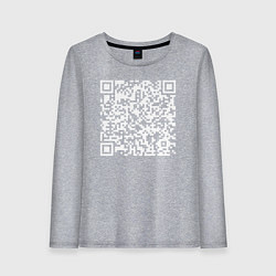 Женский лонгслив Qr код на песню Never Gonna Give You Up