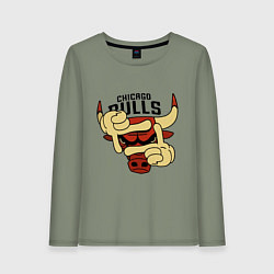 Женский лонгслив Bulls logo with hands
