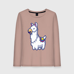 Женский лонгслив Весёлая альпака