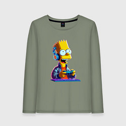 Женский лонгслив Bart is an avid gamer