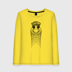 Женский лонгслив Гусь в кепке