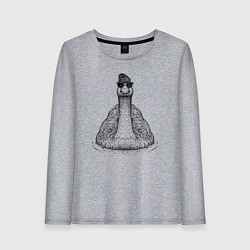 Женский лонгслив Утка хипстер