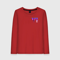Лонгслив хлопковый женский GTA VI - logo, цвет: красный