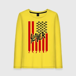 Лонгслив хлопковый женский Slayer Flag, цвет: желтый