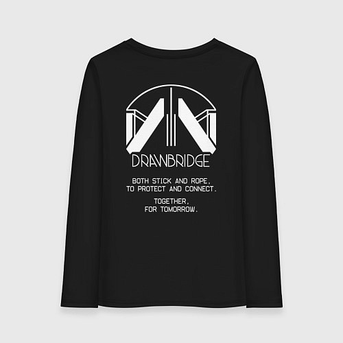 Женский лонгслив Drawbridge death stranding 2 / Черный – фото 2