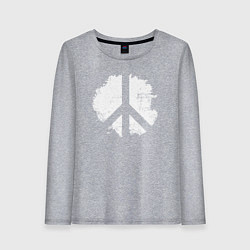 Женский лонгслив White peace