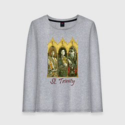 Лонгслив хлопковый женский St trinity, цвет: меланж