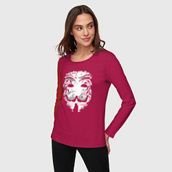 Лонгслив хлопковый женский Анонимус иллюзия горная, цвет: маджента — фото 2