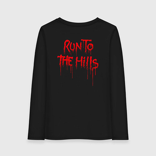 Женский лонгслив Iron Maiden Run To The Hils / Черный – фото 2