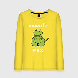 Лонгслив хлопковый женский Namaste Rex, цвет: желтый