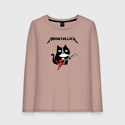 Женский лонгслив Meowtallica cat