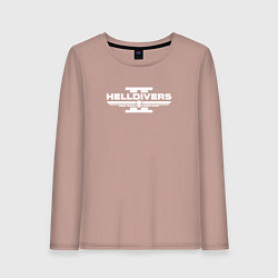 Лонгслив хлопковый женский Helldivers 2 - white, цвет: пыльно-розовый