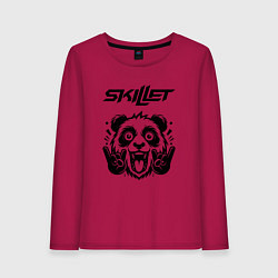 Лонгслив хлопковый женский Skillet - rock panda, цвет: маджента