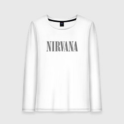 Лонгслив хлопковый женский Nirvana black album, цвет: белый