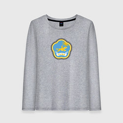 Лонгслив хлопковый женский Республика Тыва, цвет: меланж