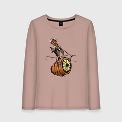 Лонгслив хлопковый женский Белое солнце Арракиса, цвет: пыльно-розовый