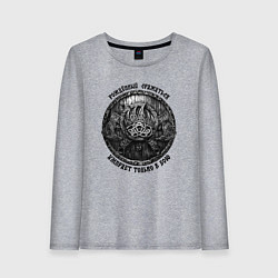 Женский лонгслив Щит велеса и боевые славянские топоры