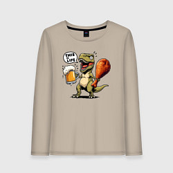 Женский лонгслив Пиво это жизнь - нейросеть