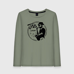 Лонгслив хлопковый женский Jazz lover, цвет: авокадо