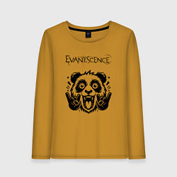 Лонгслив хлопковый женский Evanescence - rock panda, цвет: горчичный