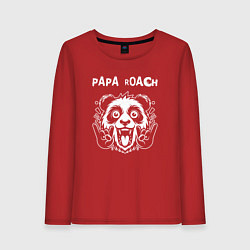 Лонгслив хлопковый женский Papa Roach rock panda, цвет: красный