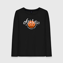 Лонгслив хлопковый женский Athletic basketball, цвет: черный