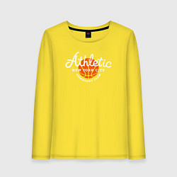 Лонгслив хлопковый женский Athletic basketball, цвет: желтый