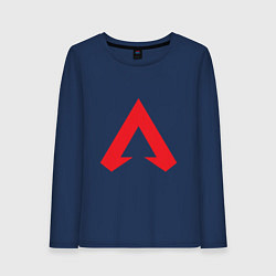 Лонгслив хлопковый женский Logo apex legends, цвет: тёмно-синий