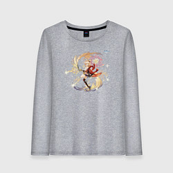 Лонгслив хлопковый женский Наганохара Ёимия из Геншин Импакт, цвет: меланж