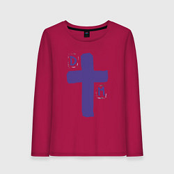 Лонгслив хлопковый женский Depeche Mode - sofad cross, цвет: маджента