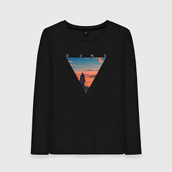 Лонгслив хлопковый женский Dune - Desert, цвет: черный