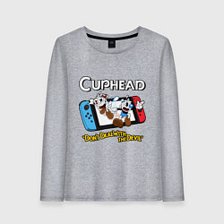 Лонгслив хлопковый женский Switch cuphead, цвет: меланж