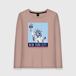 Лонгслив хлопковый женский Style New York, цвет: пыльно-розовый