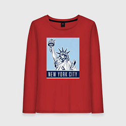 Лонгслив хлопковый женский Style New York, цвет: красный