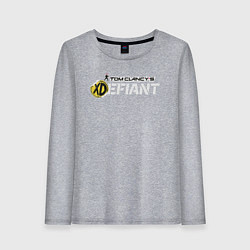 Лонгслив хлопковый женский Xdefiant logo, цвет: меланж
