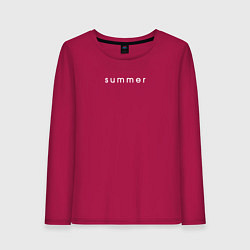 Лонгслив хлопковый женский Summer минимализм, цвет: маджента