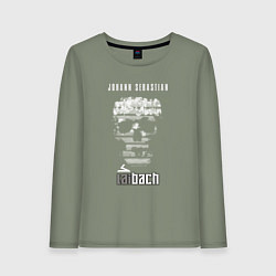 Лонгслив хлопковый женский Laibach - Skull, цвет: авокадо