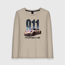 Женский лонгслив Порше 911 спортивный автомобиль