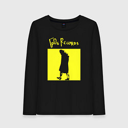 Лонгслив хлопковый женский Гроб records rock, цвет: черный