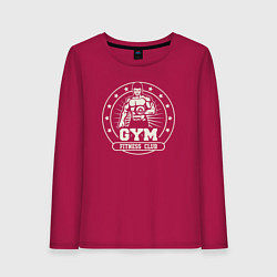 Лонгслив хлопковый женский Gym fitness club, цвет: маджента