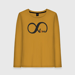 Лонгслив хлопковый женский Бесконечный баскетбол, цвет: горчичный
