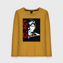 Лонгслив хлопковый женский Эйкити Онидзука GTO, цвет: горчичный